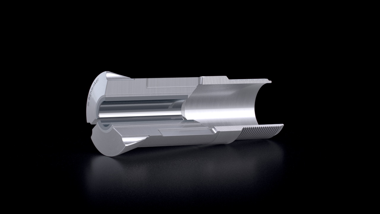 Adjustable Guide Bushes – Extended Carbide Insert – Cross-Section View