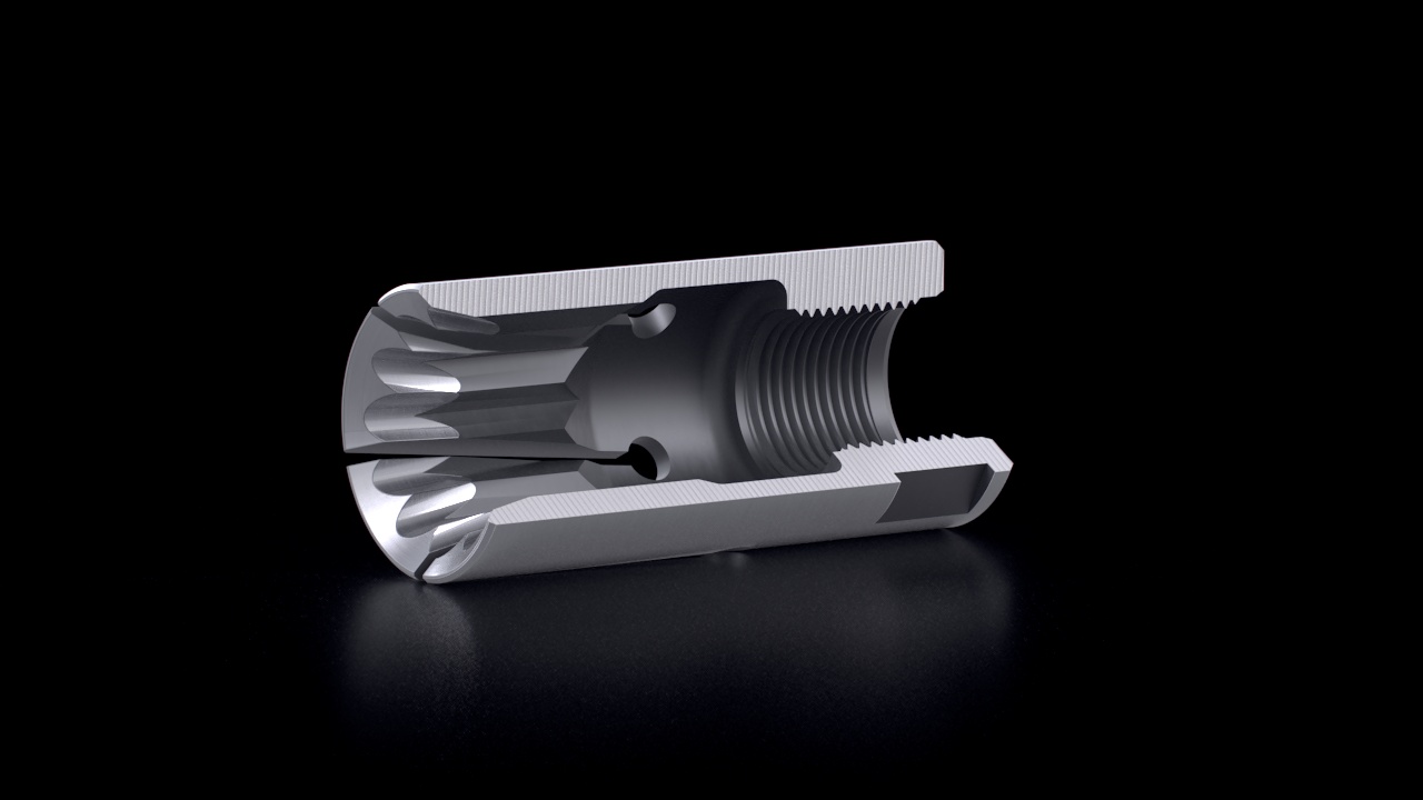 CUCCHI Bar Feed Collets – Square – Cross-Section View