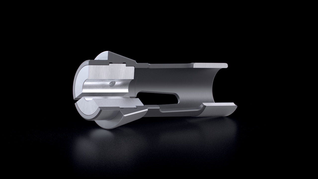 Druckspannzangen – Aluminiumeinsätze – Schnittansicht