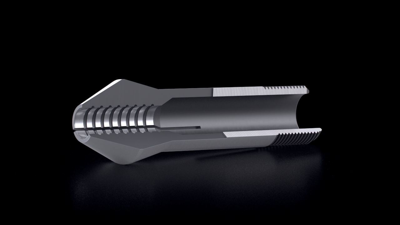 Pinces tirées à nez long SW&amp;B – Rainuré – Vue en coupe