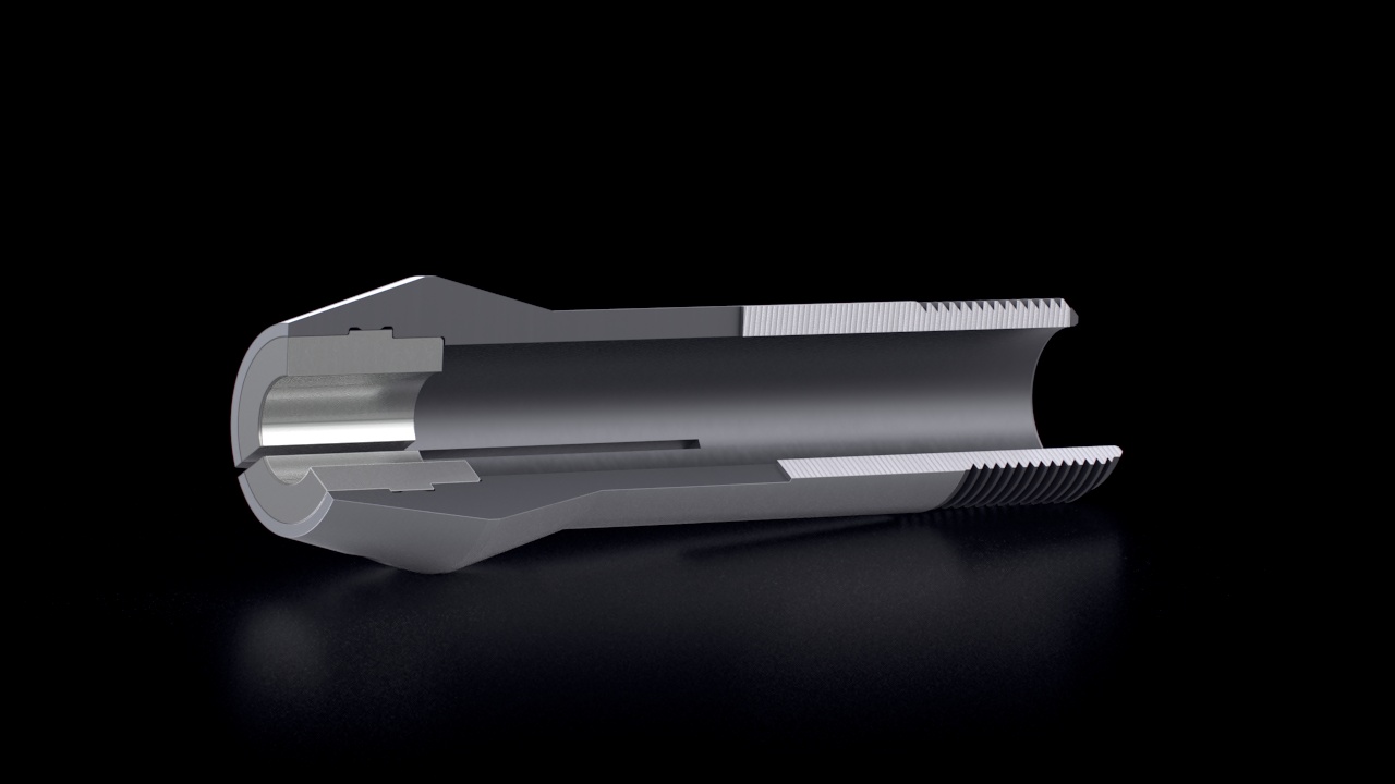 Draw In Long Nose Collets SW&amp;B – Permaglis Inserts – Cross-Section View