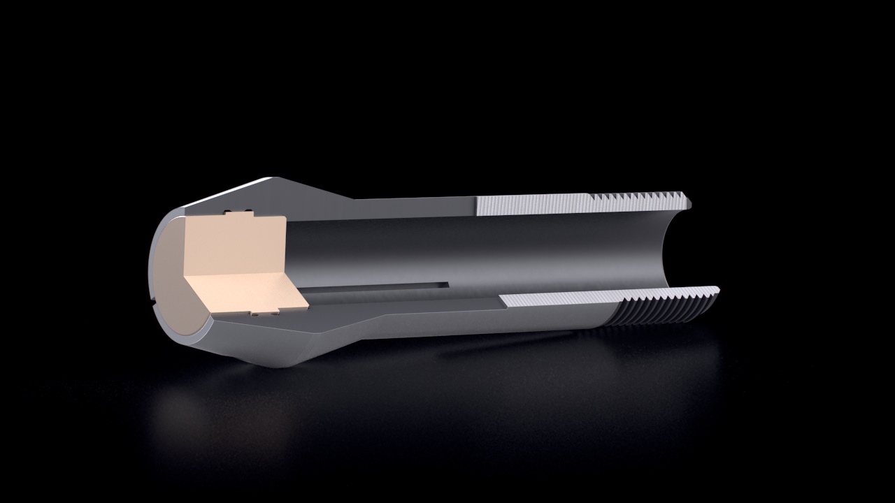 Draw In Long Nose Collets SW&amp;B – Self-Turning Inserts – Cross-Section View