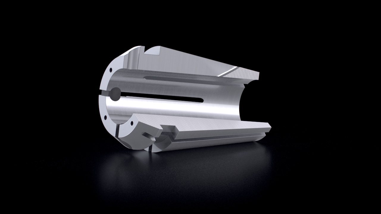 ER Collets – Standard, Sealed, with Jet Holes – Cross-Section View