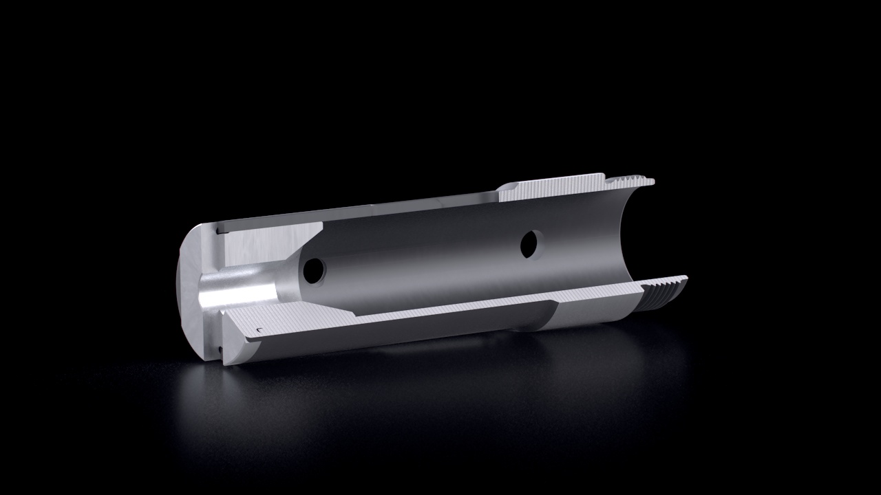 Feeding Collets – Aluminium Inserts – Cross-Section View