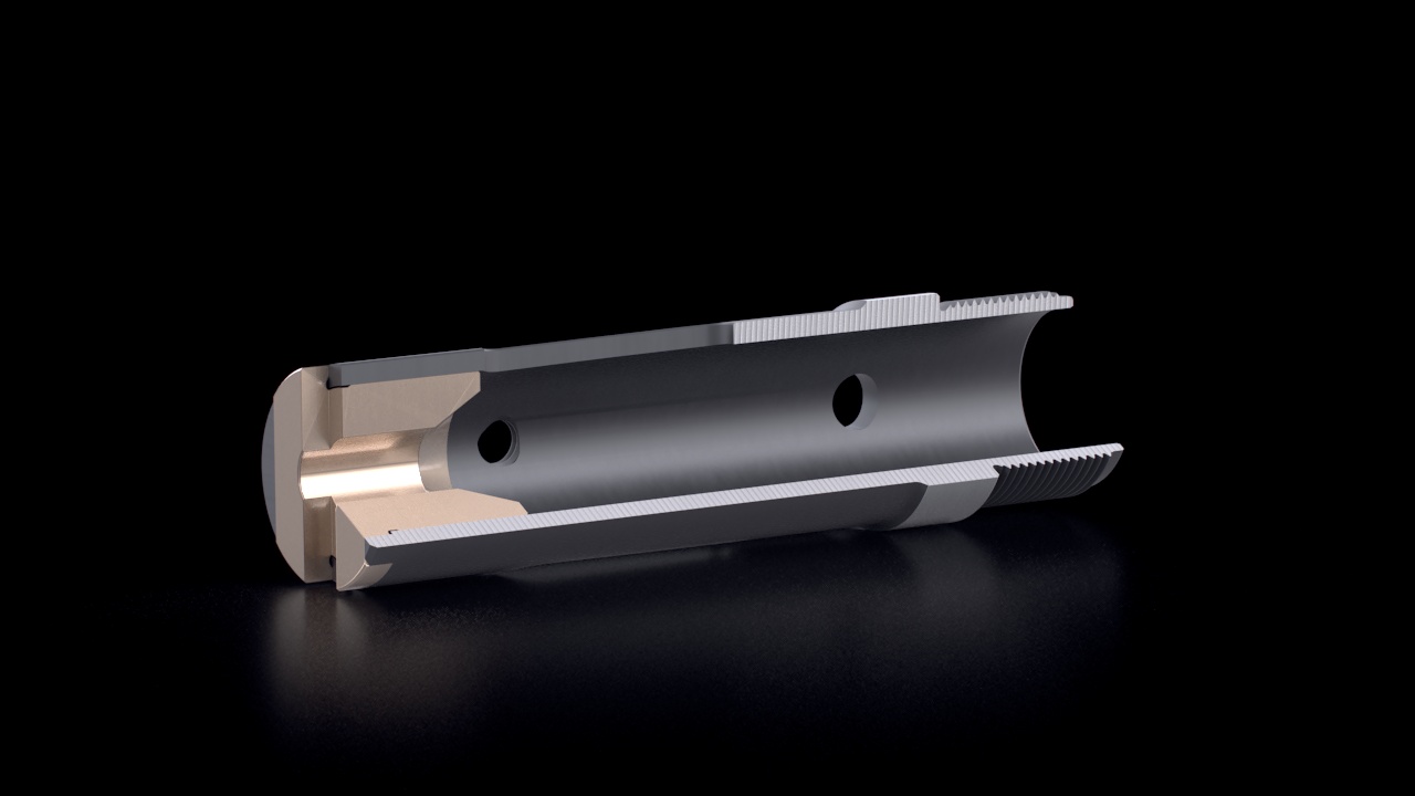 Multi-Spindle Feeding Collets – Brass Inserts – Cross-Section View