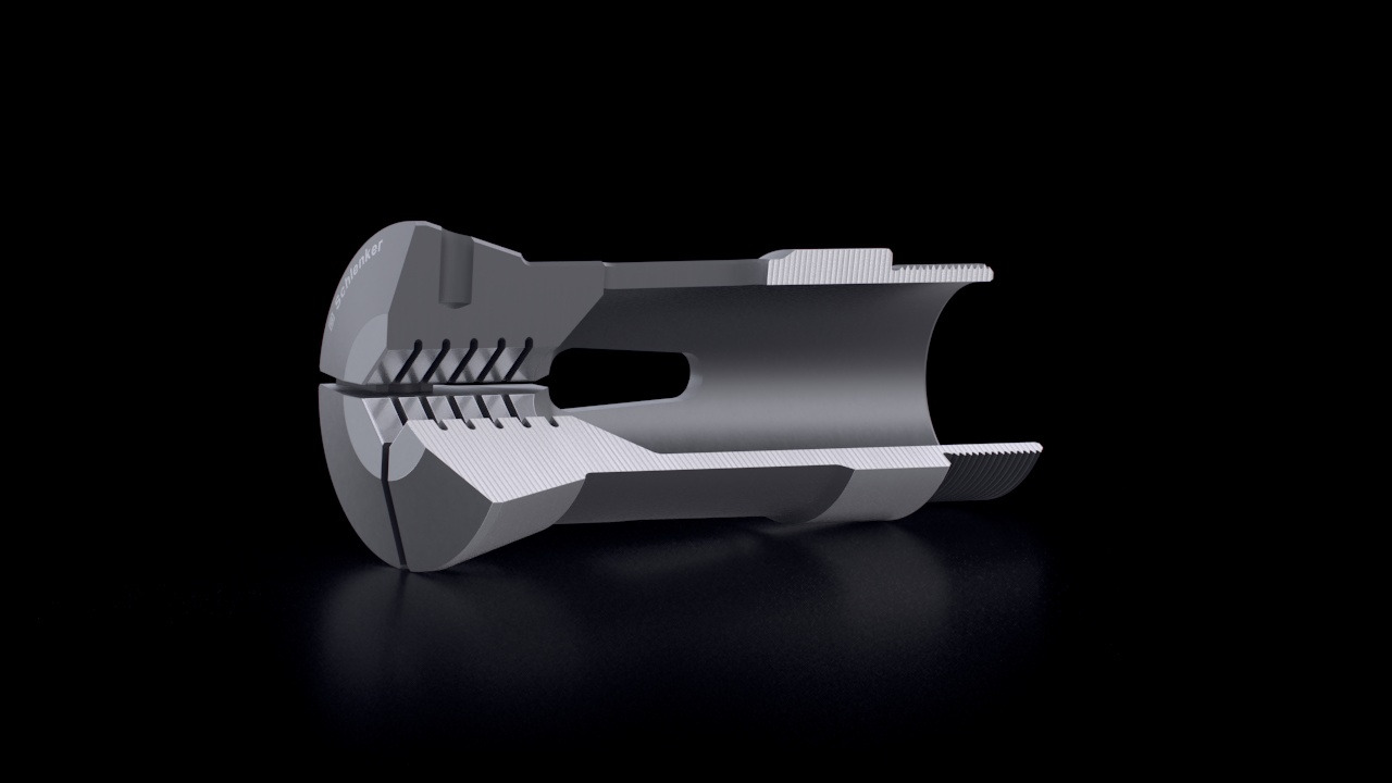 Main Spindle Multi-Spindle Collets – Square – Cross-Section View