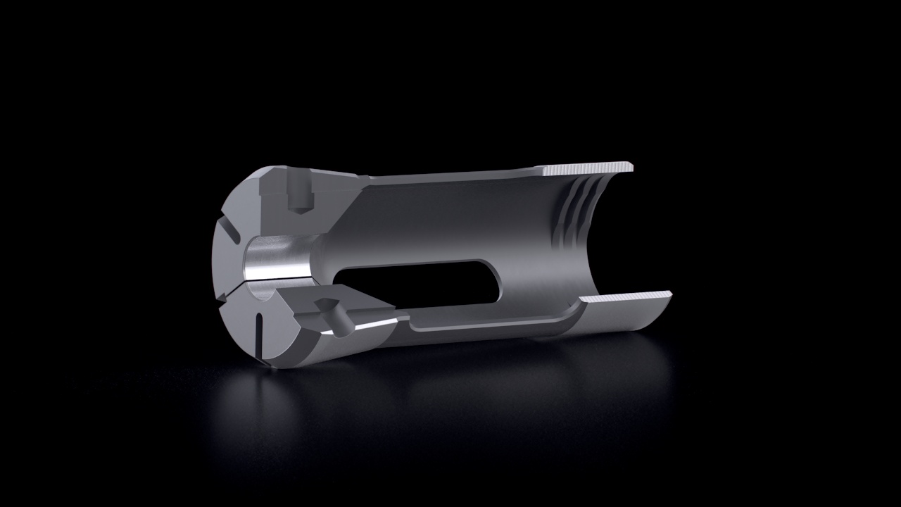 Sub Spindle Multi-Spindle Collets – Thin Slotted – Cross-Section View