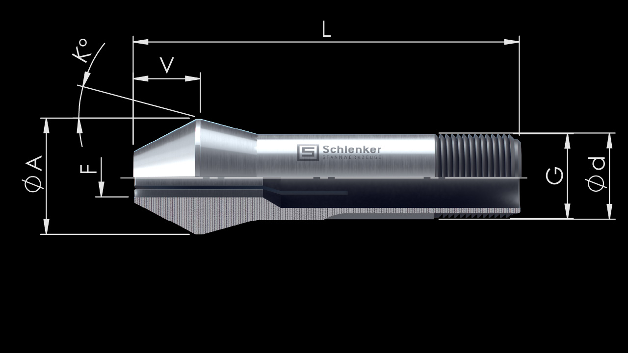 Pinze a trazione a naso lungo SW&amp;B – Disegno tecnico