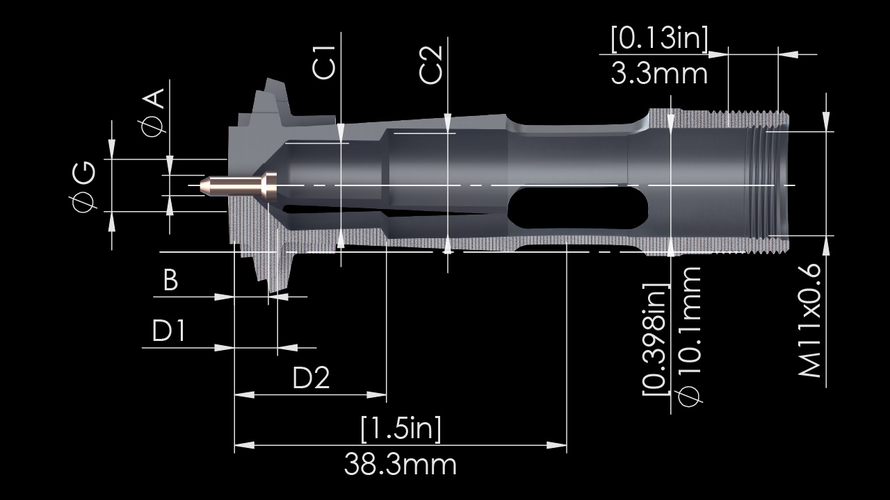 Masa Tool – Spannzange um10W – Technische Zeichnung